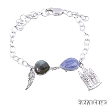 Bratara charms labradorit, oapal de Peru si charmuri