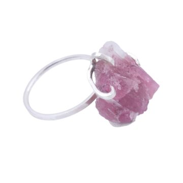 Inel turmalina roz brut