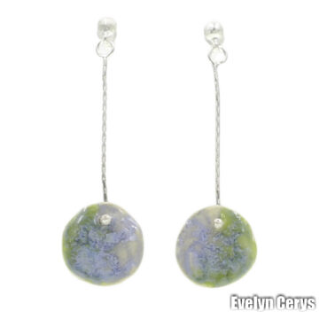 Cercei ceramica culori pastelate forma rotund