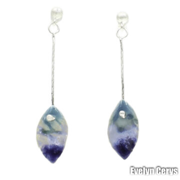 Cercei ceramica culori pastelate forma naveta