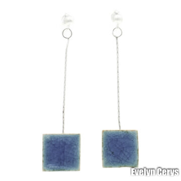 Cercei ceramica forma patrat mare