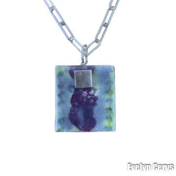 Pandantiv ceramica cu lant de argint 2