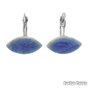 Cercei albastri forma naveta